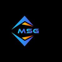 msg diseño de logotipo de tecnología abstracta sobre fondo negro. concepto de logotipo de letra inicial creativa msg. vector