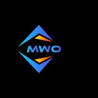 mwo diseño de logotipo de tecnología abstracta sobre fondo negro. concepto de logotipo de letra de iniciales creativas mwo. vector