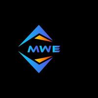 diseño de logotipo de tecnología abstracta mwe sobre fondo negro. concepto de logotipo de letra de iniciales creativas mwe. vector