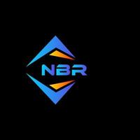 diseño de logotipo de tecnología abstracta nbr sobre fondo negro. concepto de logotipo de letra de iniciales creativas nbr. vector