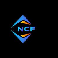 diseño de logotipo de tecnología abstracta ncf sobre fondo negro. concepto de logotipo de letra de iniciales creativas ncf. vector