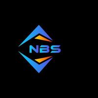 diseño de logotipo de tecnología abstracta nbs sobre fondo negro. concepto de logotipo de letra de iniciales creativas nbs. vector