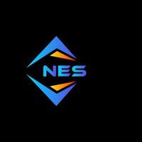 NES abstract technology logo design on Black background. NES creative initials letter logo concept. vector