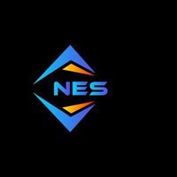 NES abstract technology logo design on Black background. NES creative initials letter logo concept. vector