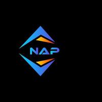 NAP abstract technology logo design on Black background. NAP creative initials letter logo concept. vector