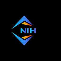 NIH abstract technology logo design on Black background. NIH creative initials letter logo concept. vector