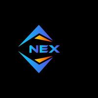 NEX abstract technology logo design on Black background. NEX creative initials letter logo concept. vector