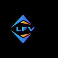 Diseño de logotipo de tecnología abstracta lfv sobre fondo negro. Concepto de logotipo de letra de iniciales creativas lfv. vector