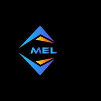 diseño de logotipo de tecnología abstracta mel sobre fondo negro. concepto de logotipo de letra de iniciales creativas de mel. vector