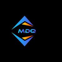 mdq diseño de logotipo de tecnología abstracta sobre fondo negro. concepto de logotipo de letra de iniciales creativas mdq. vector