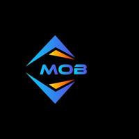 MOB abstract technology logo design on Black background. MOB creative initials letter logo concept. vector