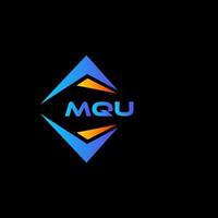 diseño de logotipo de tecnología abstracta mqu sobre fondo negro. concepto de logotipo de letra de iniciales creativas mqu. vector