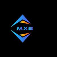 diseño de logotipo de tecnología abstracta mxb sobre fondo negro. concepto de logotipo de letra de iniciales creativas mxb. vector