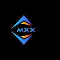 diseño de logotipo de tecnología abstracta mxx sobre fondo negro. concepto de logotipo de letra de iniciales creativas mxx. vector