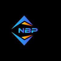 Diseño de logotipo de tecnología abstracta nbp sobre fondo negro. Concepto de logotipo de letra de iniciales creativas de nbp. vector