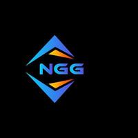 diseño de logotipo de tecnología abstracta ngg sobre fondo negro. concepto de logotipo de letra de iniciales creativas ngg. vector