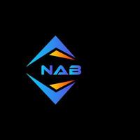 nab diseño de logotipo de tecnología abstracta sobre fondo negro. concepto de logotipo de letra de iniciales creativas de nab. vector