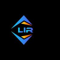 LIR abstract technology logo design on Black background. LIR creative initials letter logo concept. vector
