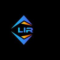 lir diseño de logotipo de tecnología abstracta sobre fondo negro. concepto de logotipo de letra de iniciales creativas lir. vector