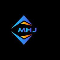 MHJ abstract technology logo design on Black background. MHJ creative initials letter logo concept. vector