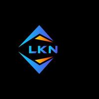 Diseño de logotipo de tecnología abstracta lkn sobre fondo negro. concepto de logotipo de letra de iniciales creativas lkn. vector