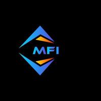 MFI abstract technology logo design on Black background. MFI creative initials letter logo concept. vector