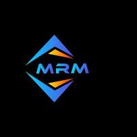 MRM abstract technology logo design on Black background. MRM creative initials letter logo concept. vector