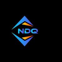 Diseño de logotipo de tecnología abstracta ndq sobre fondo negro. concepto de logotipo de letra de iniciales creativas ndq. vector