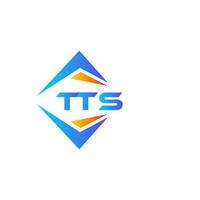 tts diseño de logotipo de tecnología abstracta sobre fondo blanco. concepto de logotipo de letra de iniciales creativas tts. vector