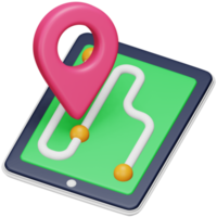 Gps tracking 3d rendering isometric icon. png