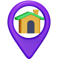 Home location 3d rendering isometric icon. png