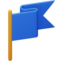 Flag location 3d rendering isometric icon. png