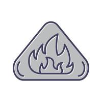 icono de vector de peligro de incendio