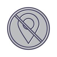 No Gps Vector Icon