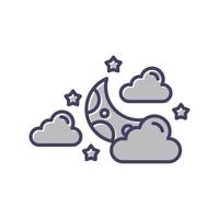 Starry Night Vector Icon