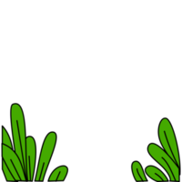 Simple grass illustration for nature design element png