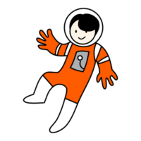 Cute astronaut Illustration for kids theme design element png