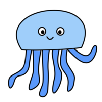 Cute jellyfish Illustration for kids and ocean theme png