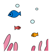 carino pesce illustrazione per bambini e oceano tema png