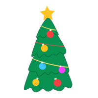 Cute Christmas tree illustration for christmas celebration design element png
