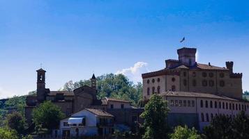 the castle of barolo in the Piedmontese Langhe, kingdom of one of the most famous wines in the world photo