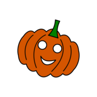 Cute pumpkin illustration for halloween party ornament design png