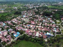 Aerial View green housing complex photo