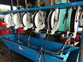 Samoa Reelmaster Waste Oil Hose Reels for use in workshop or garage photo