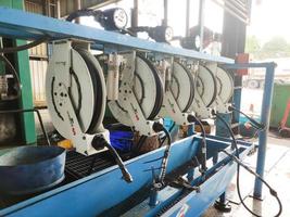 Samoa Reelmaster Waste Oil Hose Reels for use in workshop or garage photo