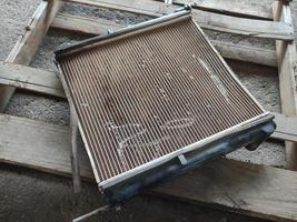 Damaged car radiator close up photo