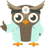 Doctor Owl Giving Thumbs PNG Illustration