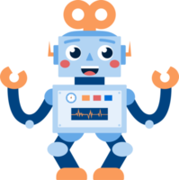 niños juguete robot riendo png ilustración