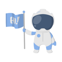 astronauta segurando bandeira png ilustração