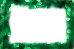 Abstract green blurred border background for Christmas photo